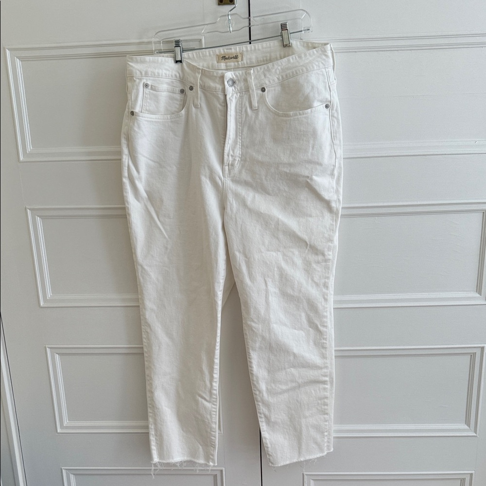 Madewell Women's Cropped White Jeans
